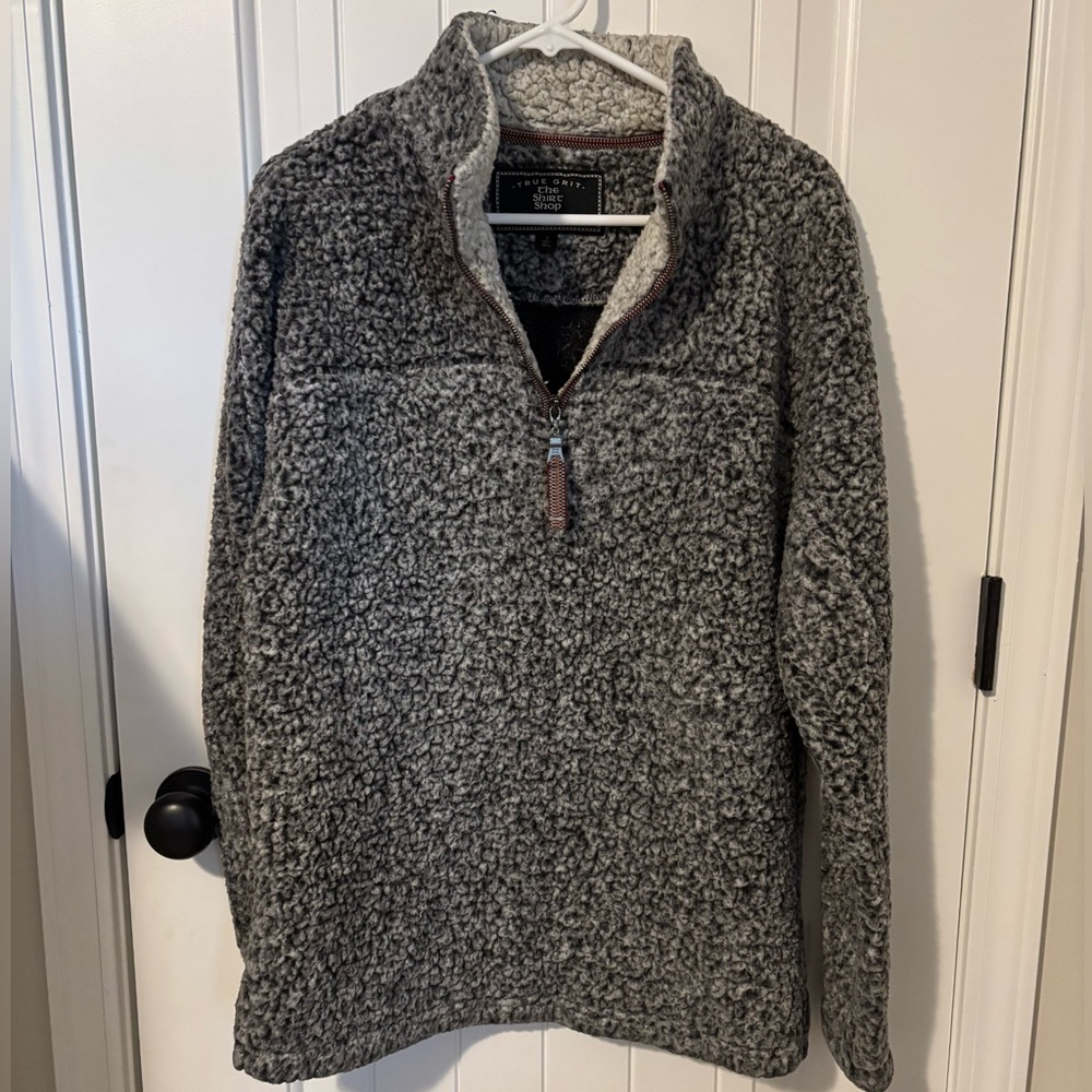 True Grit Charcoal Zip-Up Sweater